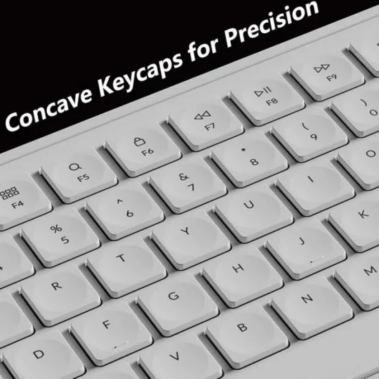 KeyChron B6 Pro Full-Size Ultra-Slim Wireless ZMK Custom Keyboard for Win Mac - White Arabic